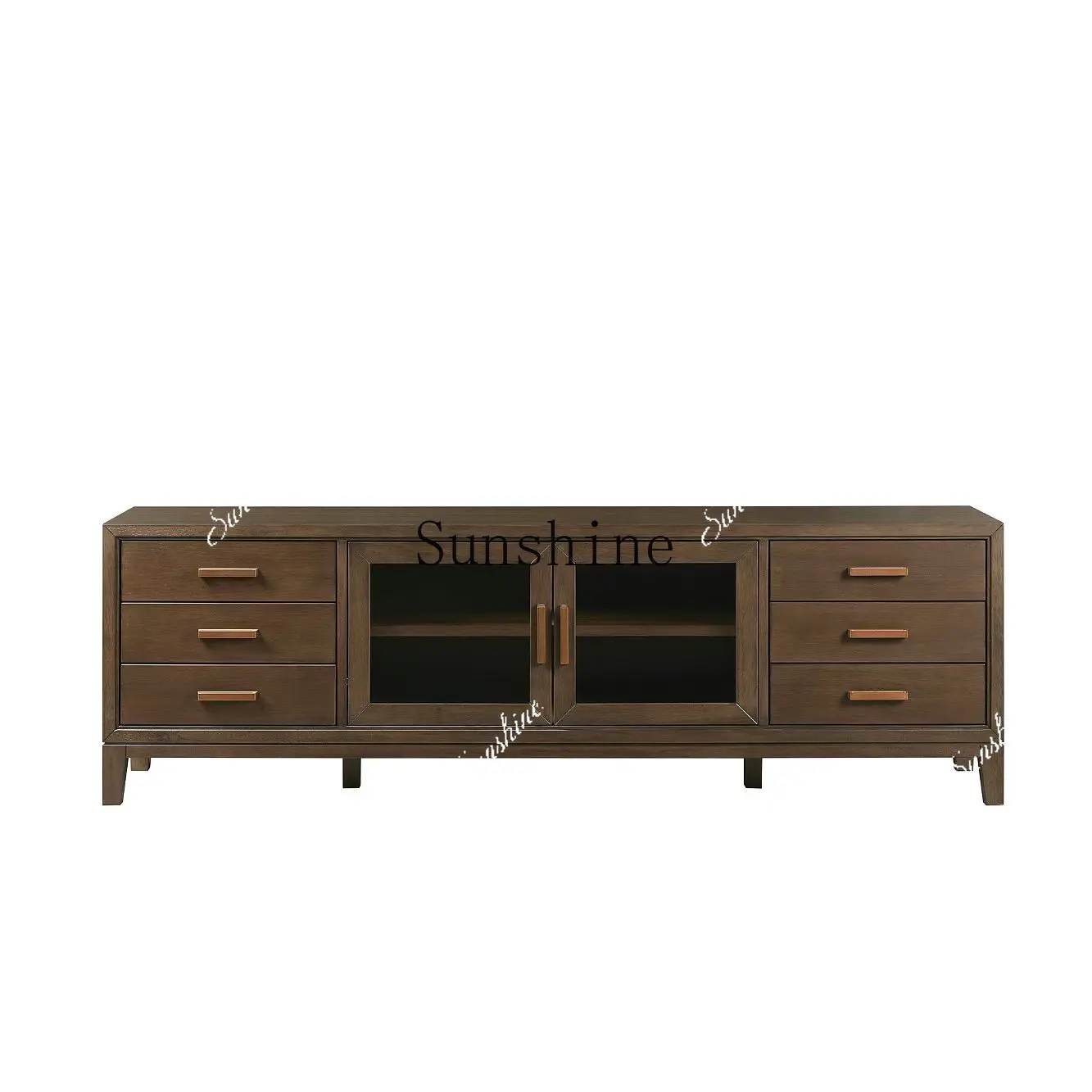 

American furniture simple living room TV media cabinet storage rural FT