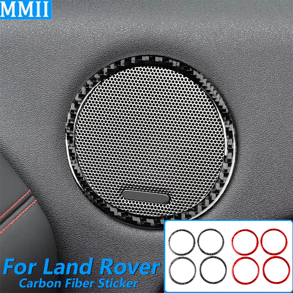 

Для Land Rover Range Rover Evoque 2012-2015: накладка на динамик двери из углеродного волокна, рамка аудиосистемы, декоративная накладка, аксессуар для автомобиля, наклейка