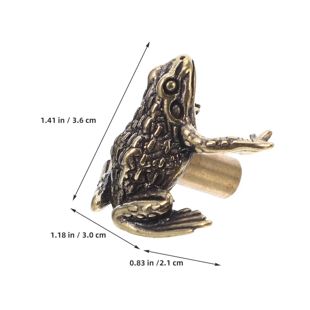 2Pcs Brass Toad Drawer Pulls Vintage Style Cabinet Handles for Kitchen Bathroom Living Room Fortune Symbol Decorative Hardware