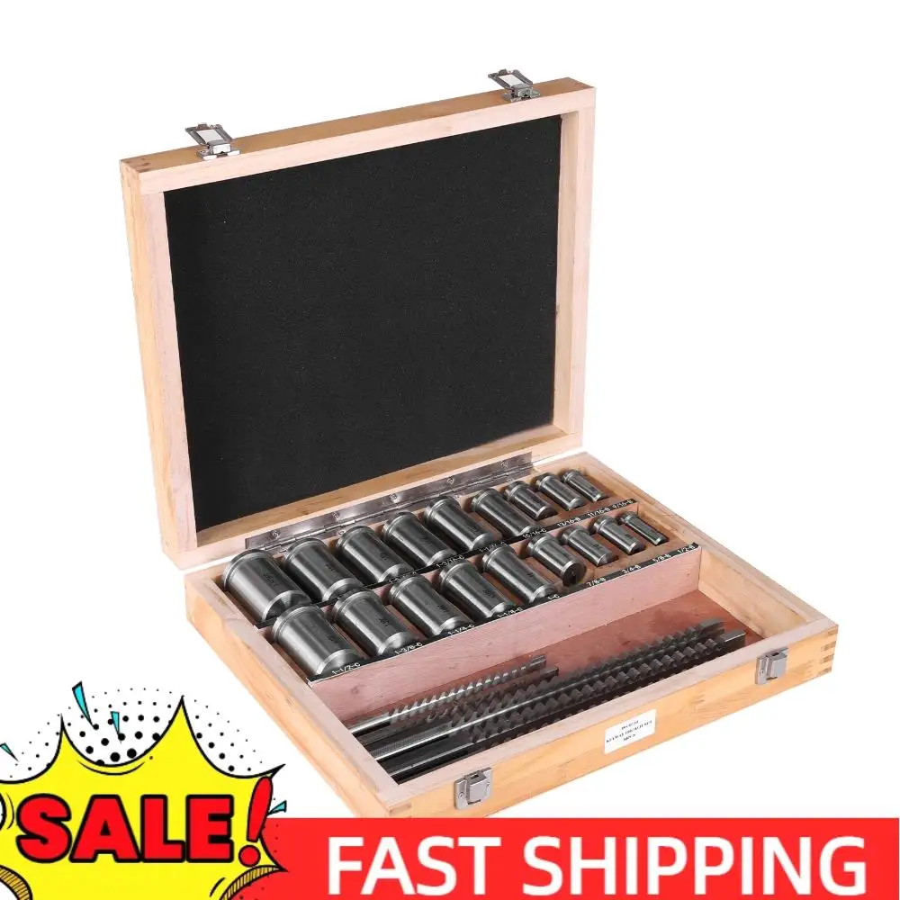 

Набор для протяжки шпоночных пазов: прецизионный комплект из 5 протяжек, 18 втулок, 7 прокладок (30 предметов) для металлообработки и производства