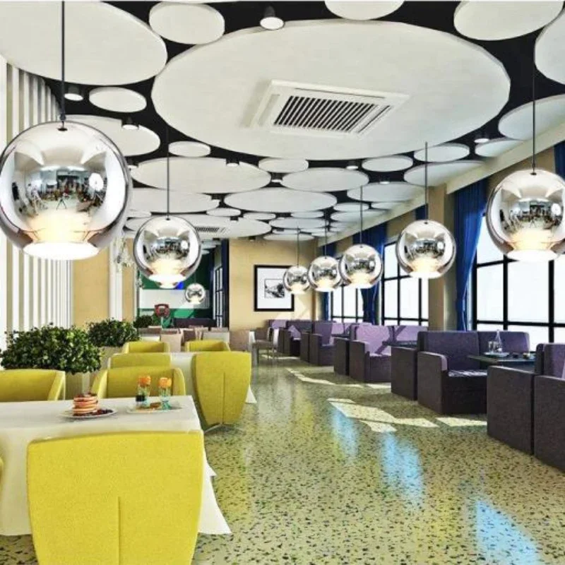 2026 Minimalist Single-Head Mirrored Chrome Ball Glass Round Pendant Light Nordic Decor for Dining Table Bar and Restaurant - view 4