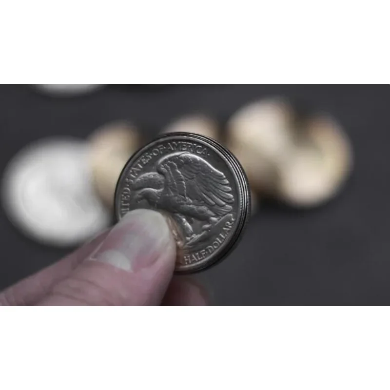 Four in One Walking Liberty Half Dollar Set Nahaufnahme Zaubertricks Münze erscheinen Vanish Magia Magier Zubehör Illusion Mentalismus