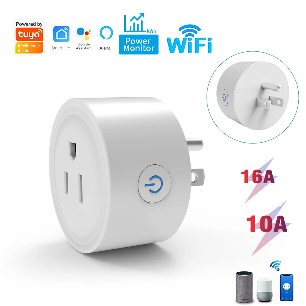 

Tuya wifi US-spec smart socket plug, remote control via mobile APP, Alexa voice, timed on/off