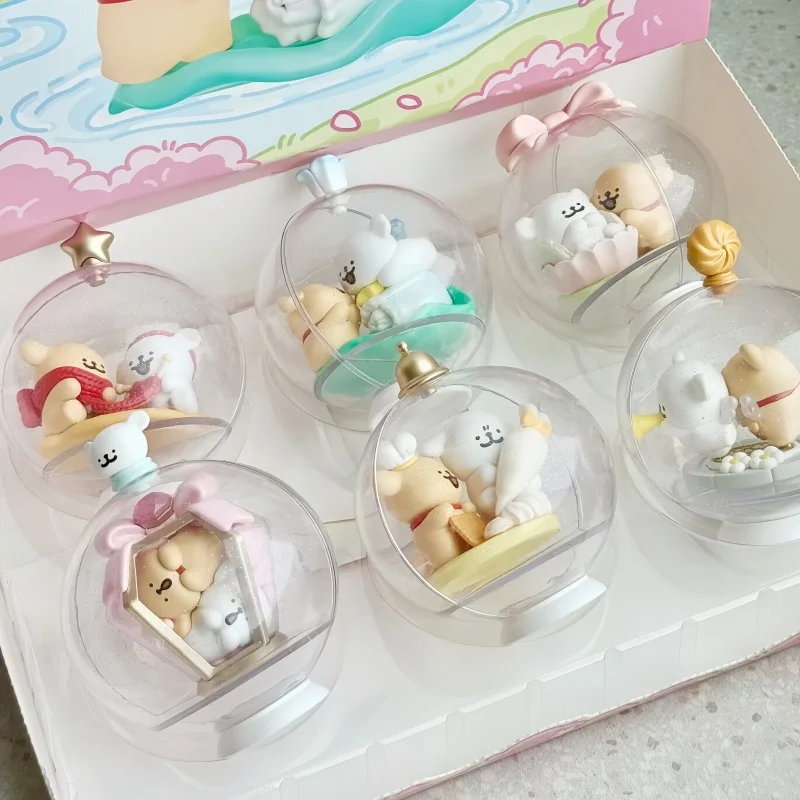 

Funism Maltese Dog Blind Box Mini Kawaii Anime Style Collectible Figurine Toy Creative Desktop Decor Christmas Gift For Kids