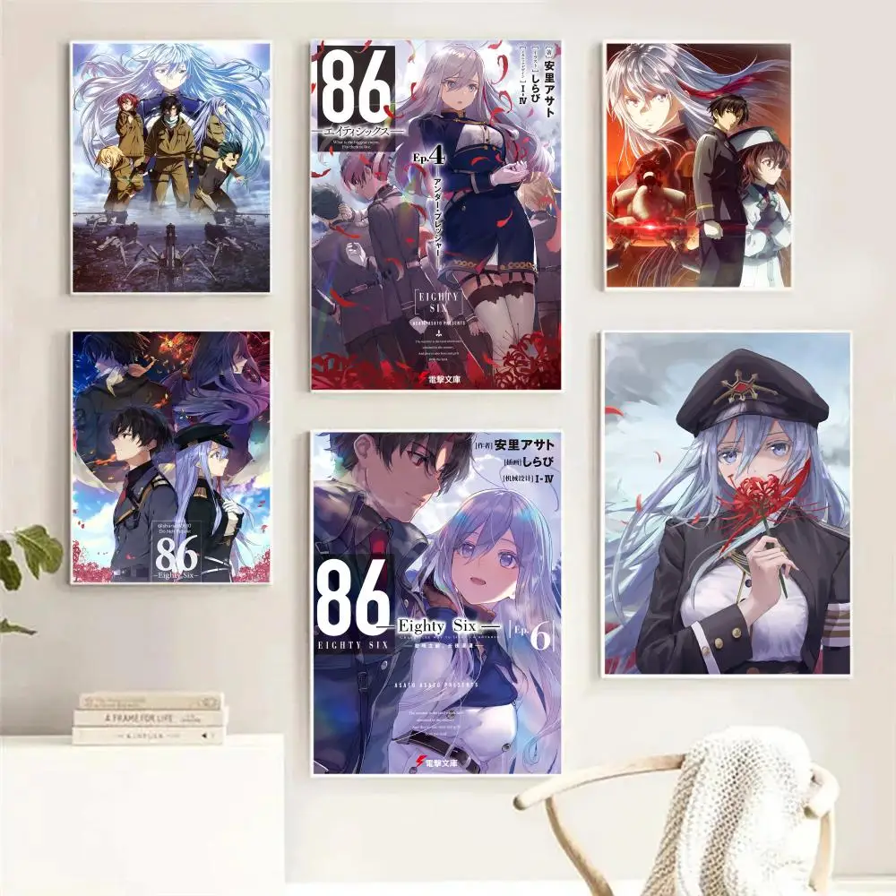 Anime 86 Eighty Six Painting Calligraphy HD Canvas Painting Wall Art Decor for Home Office Living Room Bedroom Gift