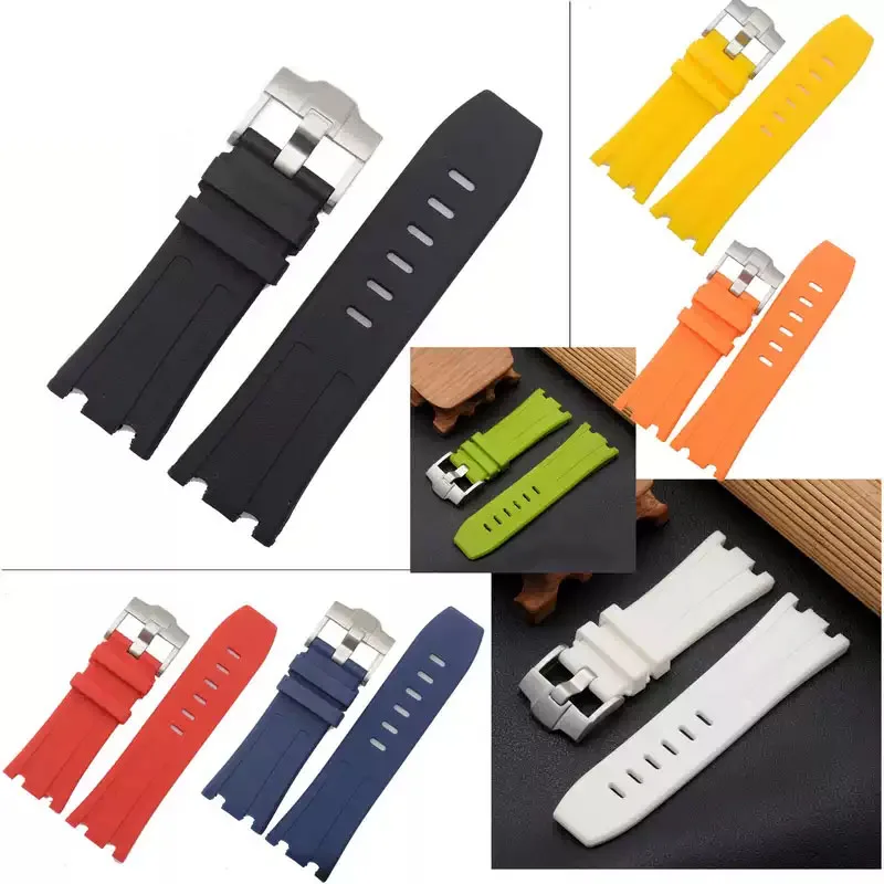 

Watchband for AP Audemars and Piguet Rubber Silicone Watch Strap Royal Oak Offshore 26400 Waterproof Sweat-Proof Strap 28mm