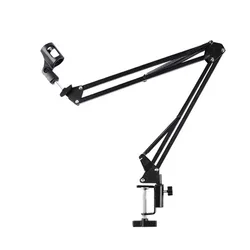 Professional Flexible Desktop Microphone Hanging Adjustable Boom Scissor Arm Stand for Podcast Streaming Youtube