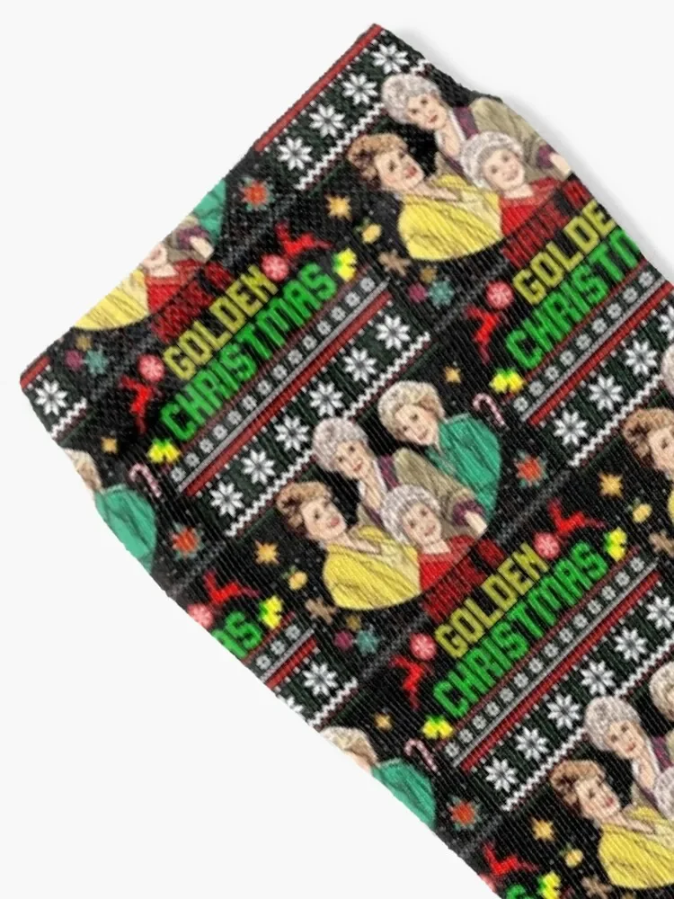 The Golden Girls Christmas Ugly, funny Golden Christmas may your christmas be golden Socks gift Man Socks Women's