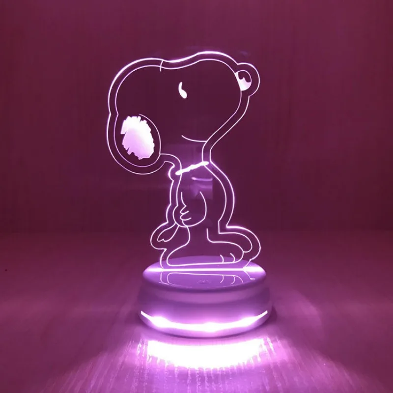 Snoopy new creative cartoon cute men and women interesting high-value home bedside lamp bedroom 3D three-dimensional table lamp