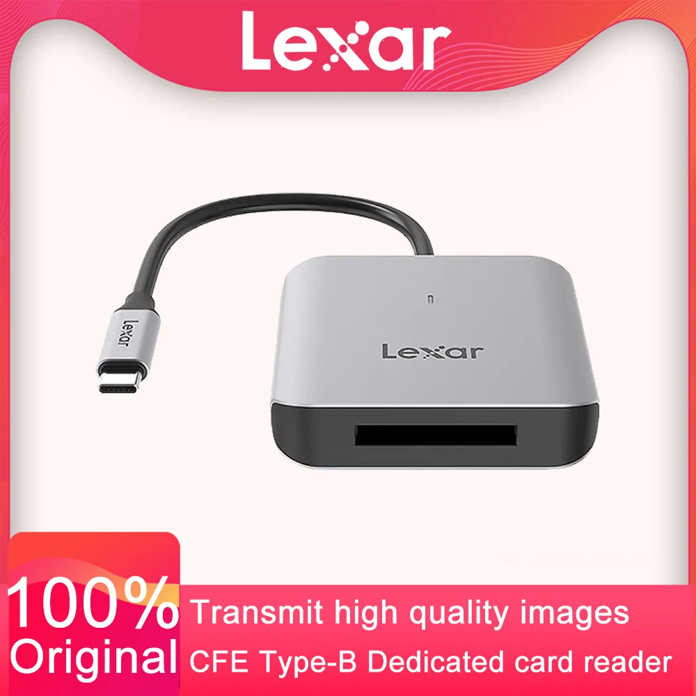 Lexar CFexpress Type B Card قارئ بطاقات من ليكسر CFexpress من النوع B عالي السرعة من النوع C قارئ بطاقات هاتف CFE بواجهة 8K 10Gbps USB3.2 Gen2 قارئ بطاقات ذاكرة
