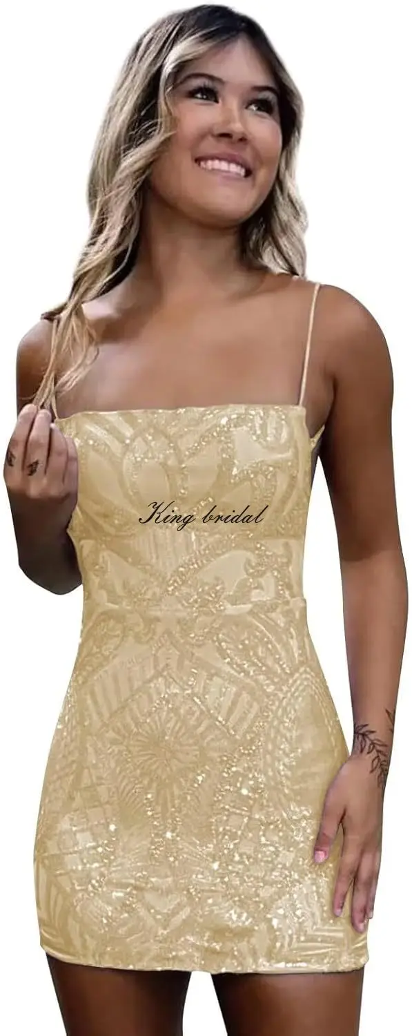 Сексуальное женское платье с открытой спиной и блестками для встречи выпускников 2025, короткое облегающее платье с открытой спиной, вечернее коктейльное платье для выпускного вечера для подростков