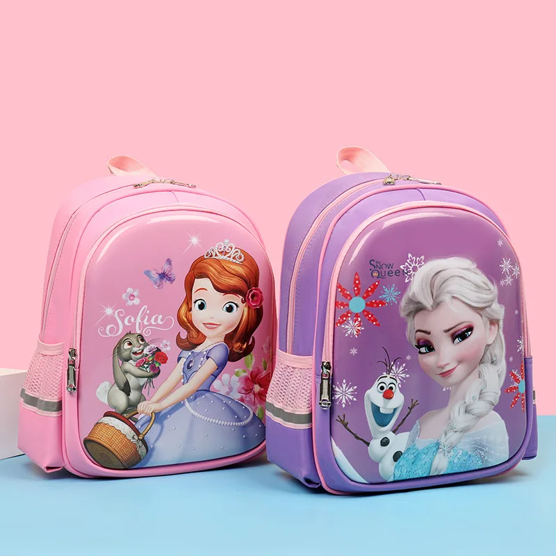 Disney Princess Elsa Cartoon Kitt zaino per bambini 2024 Summer Cute Lightweigh zaino per studenti a doppia tasca di grande capacità