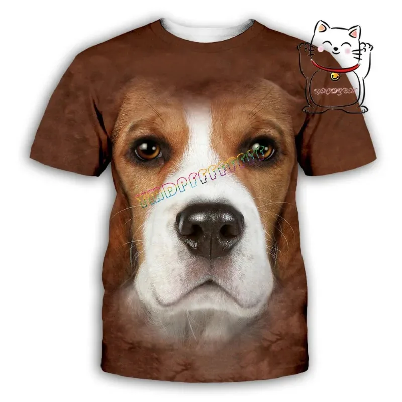 

Cy3D digital printed Huskies gold fur animal collection short sleeved casual T-shirt cosplay top Halloween carnival daily dress