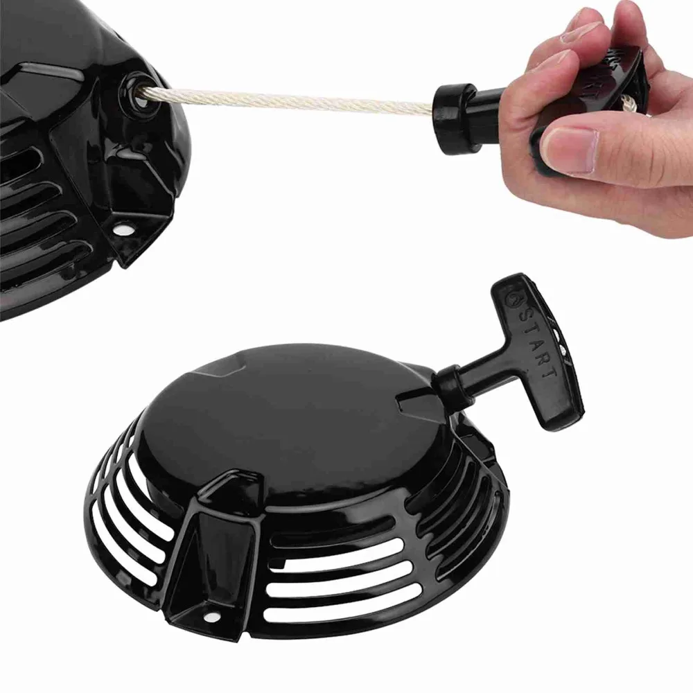 Black Pull Starter Assembly Metal Compact Pull Starter Replacement Easy to Install Comfort Grip Handle for 1P60 1P65 1P70 GXV160