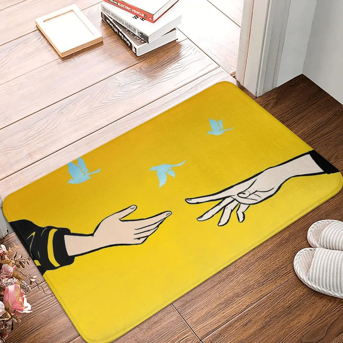 Banana Fish Ash Lynx Okimura Eiji Manga Aime Non-slip Doormat Hands Bath Kitchen Mat Outdoor Carpet Flannel Pattern Decor