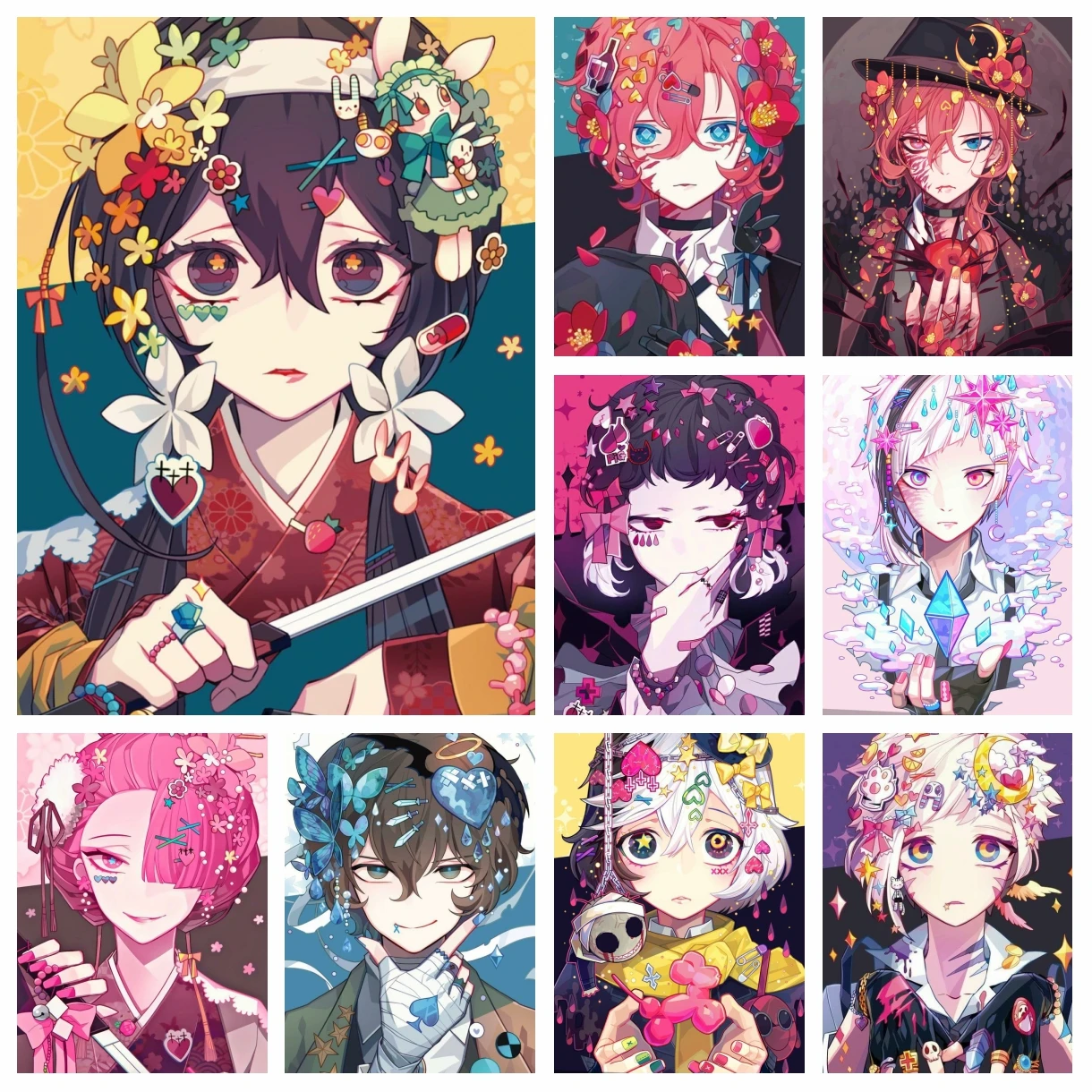 

Video Game Anime Genshin Impact Diamond Painting Cartoon Girl Avatar Flowers Cross Stitch Embroidery Picture Mosaic Home Decor