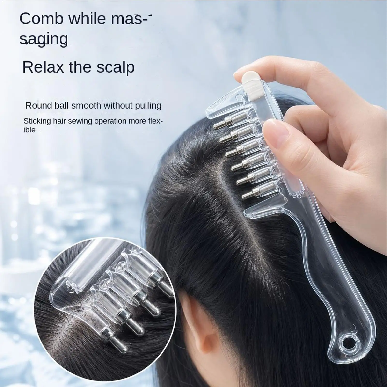 NEW Scalp Oil Applicator Precision Comfortable Leak-Proof Refillable Hair Scalp Massaging Brush Applicator For Bathroom Bedroom
