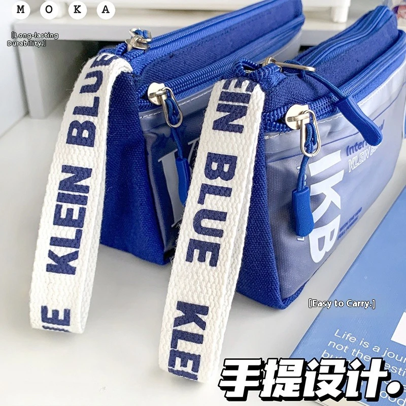 1/2 Pcs Pencil Bags Stationery Bags Multi-purpose Large-capacity Storage Box Simple Unisex Style For Student School Supplies