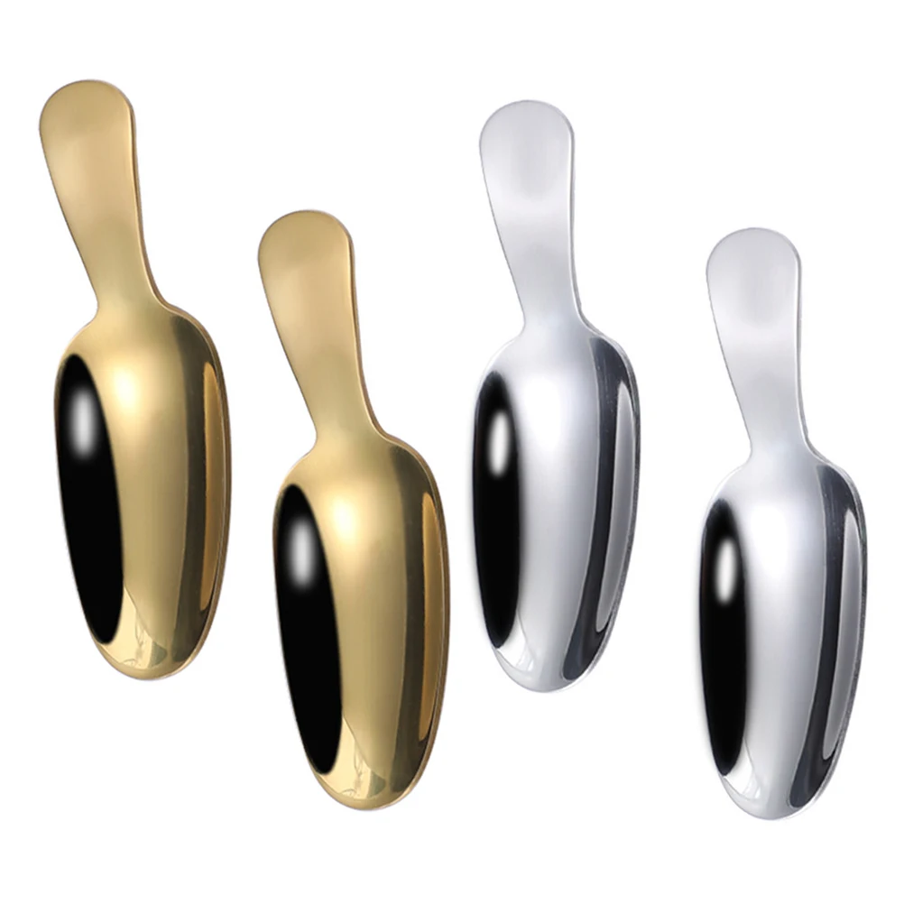 

4 Pcs Dessert Spoon Set Sweets Scoop Serving Scoops Ice Cream Small Cookie Seasoning Spoons