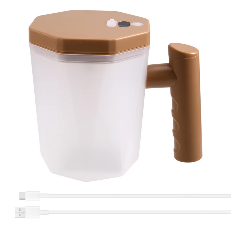 

Auto-Mixing Rechargeable Coffee Mug With Digital Display For Office & Home Use, Self-Stirring Beverage Cup-A77G