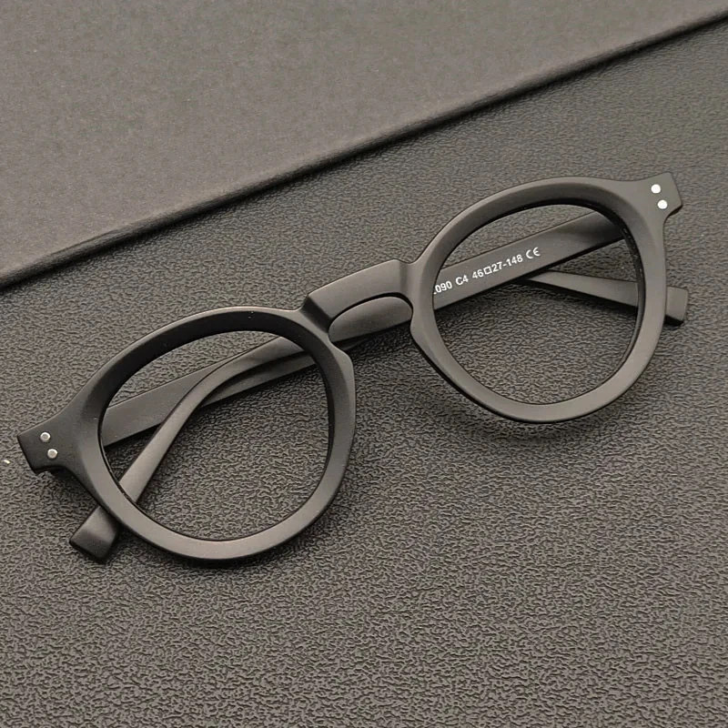 

New Retro Round Glasses Frame Women Men Frames Computer Anti Blue Ray Optical Eyeglasses Vintage Brand Designer Luxury Eyewear