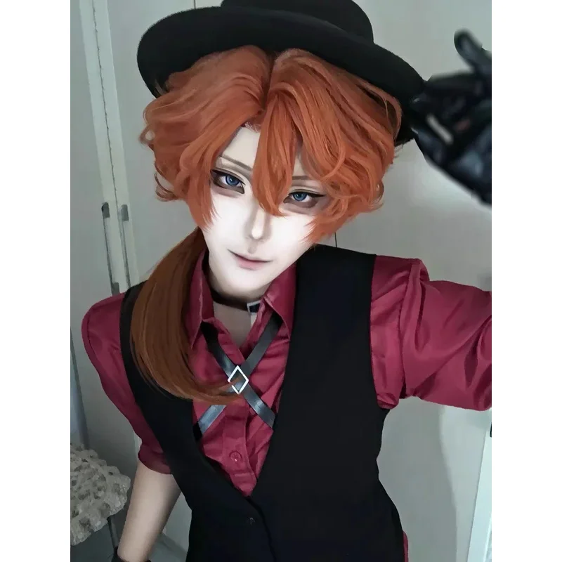 كاندي 2025 ناكاهارا تشويا إذا قميص الطريق سترة السراويل قبعة قفاز مجموعة كاملة بونغو الضالة الكلاب تأثيري حلي شعر مستعار بدلة حفلة الهالوين #1