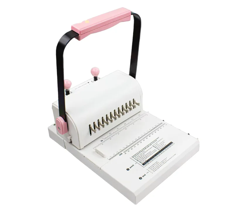 آلة تجليد المشط اليدوي للأطفال والمكاتب آلة ثقب شفرة السكين ذات 12 فتحة DIY دفتر الملاحظات