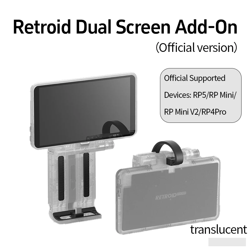 Retroid Dual Screen Add-on 5,5 inch OLED-achterclipscherm voor Retroid Pocket 5 RP5/RPmini V2/RP4 Pro Uitgebreid scherm