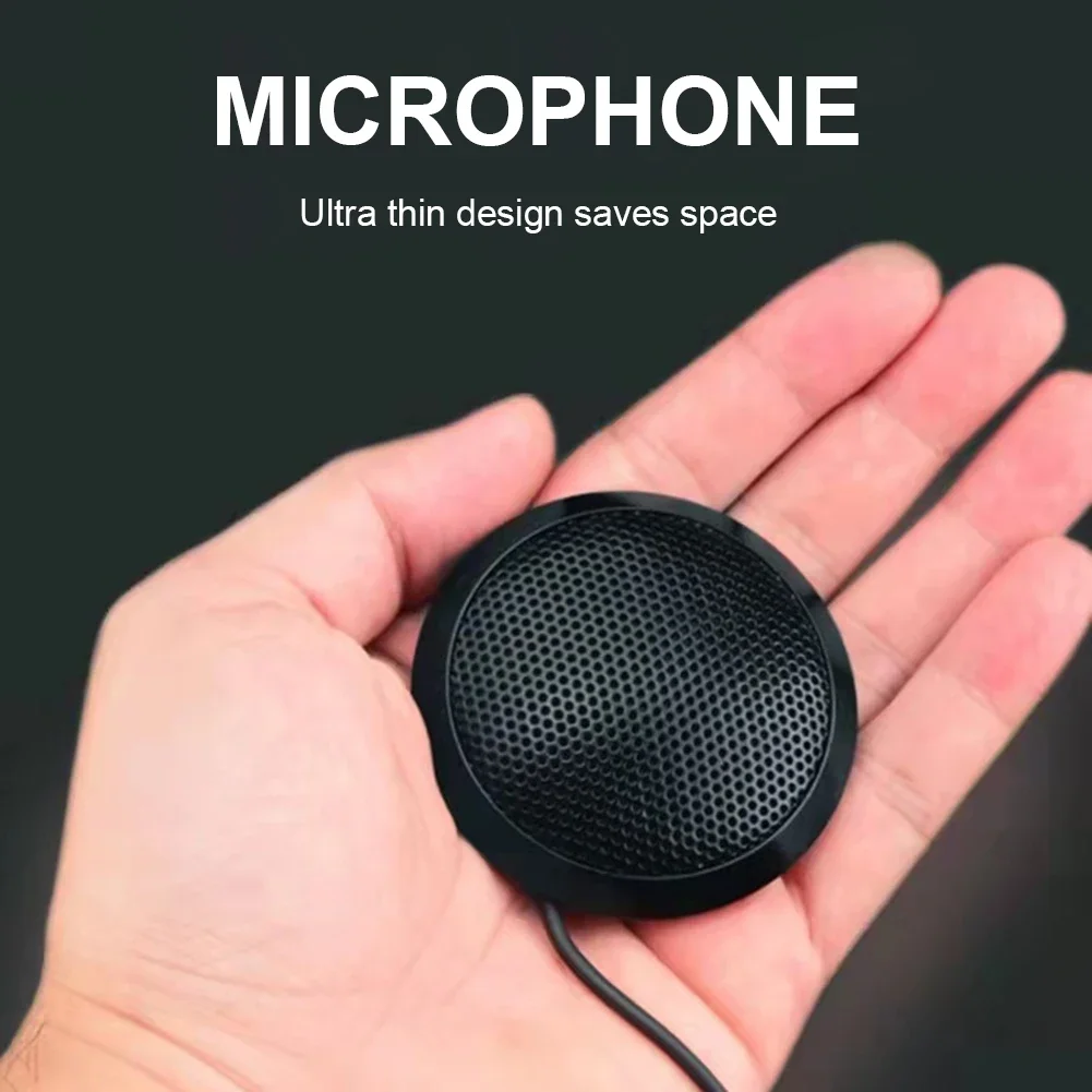 Desktop Conference Microphone 3.5mm Plug/USB Plug Computer Mic 360° Omnidirectional Speakerphone Microphone With Anti-slip Base