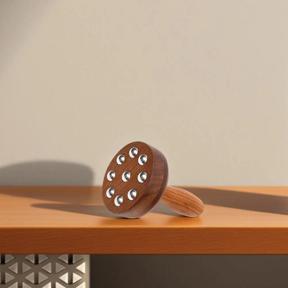 

Manual Massage Roller Stick Adult Wood Beech Detachable Steel Balls Muscle Relaxation Hand Foot Leg Back Massager