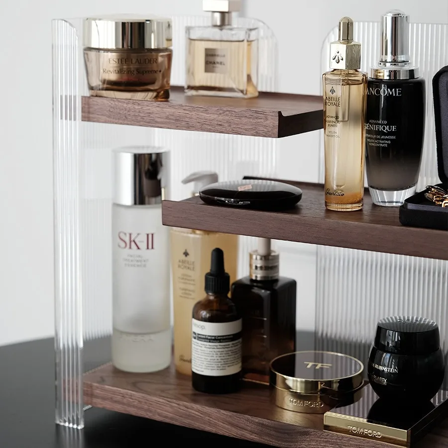 Washing table, bathroom, acrylic storage finishing box, light luxury rectangular high-end cosmetic storage table