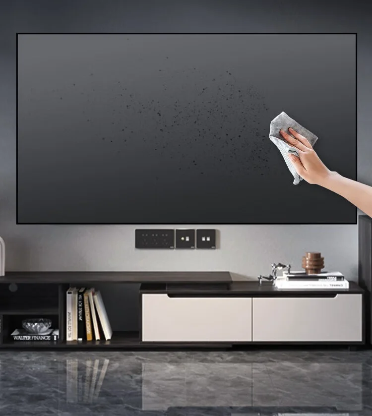 100 ''120'' ALR Weiche Flexible Fresnel Festen Rahmen Lange Werfen Projektion Bildschirm für Normale Fokus Projektor Anti Licht Vorhang – Detail 16