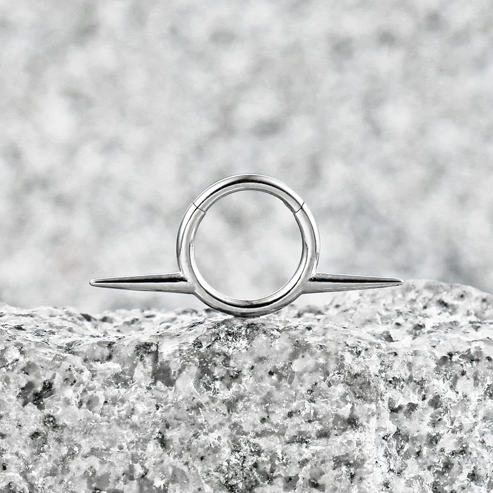 Casvort 1PCS G23 Titanium Cartilage Hoop Nose Ring Tragus Septum Rings Clip Helix Piercing Women Men Body Jewelry Punk Cool