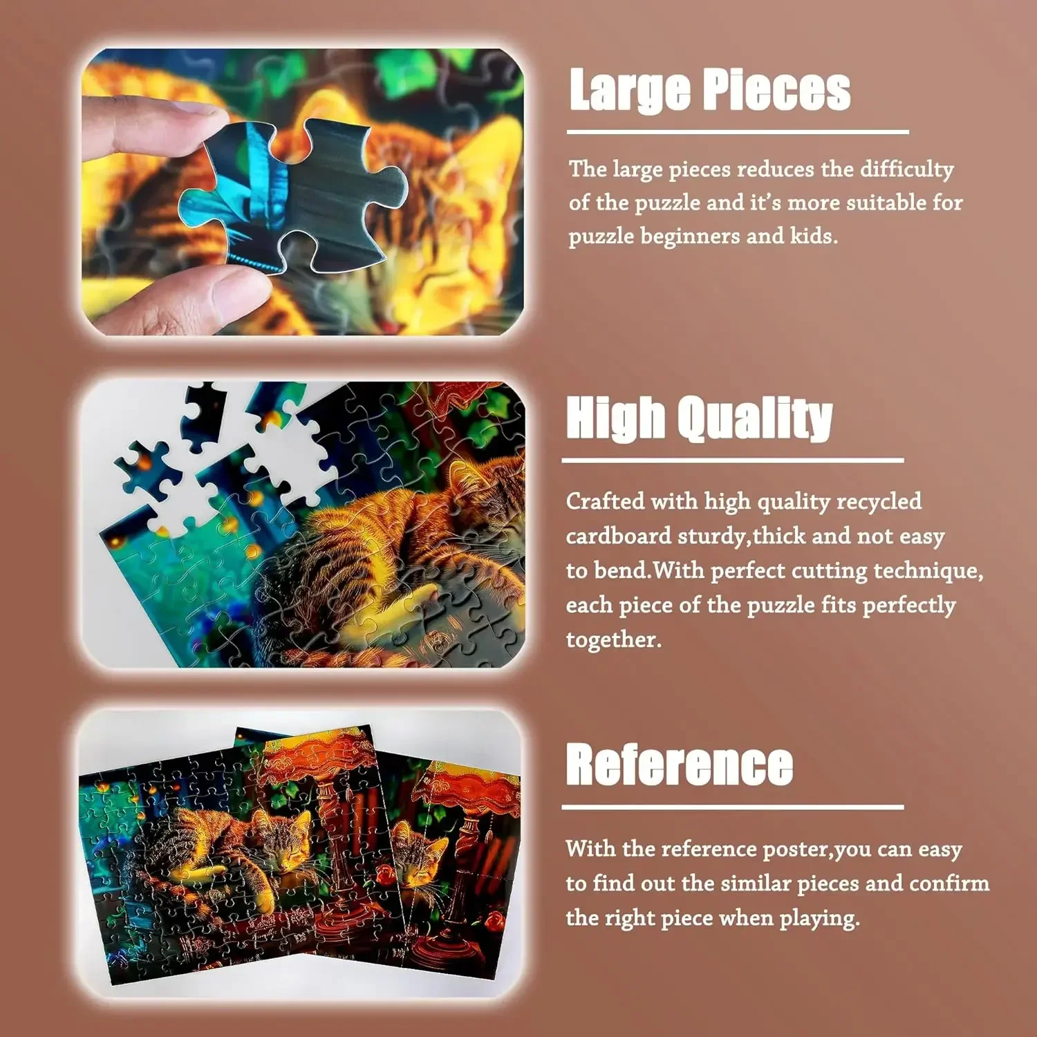 Napping Cat 120/300/500/520/1000/1314 Pcs Jigsaw Puzzles Challenging Family Activity Floor Games for Gameroom Bedroom Livingroom