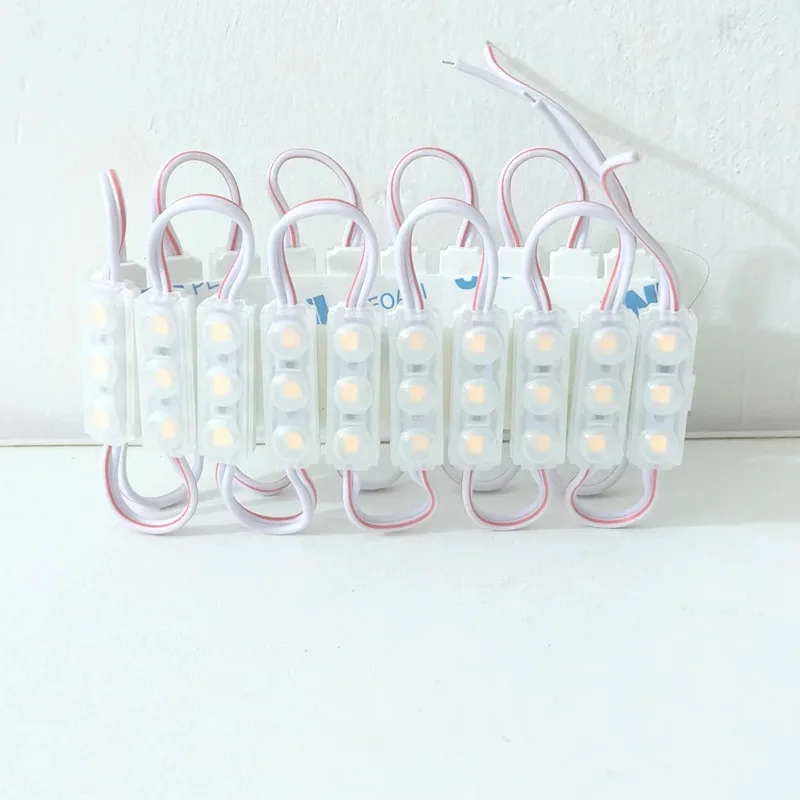 20pcs Mini Size 30*10mm DC12V 1.2W 2835 LED Injection Module Waterproof IP65 Strip Backlight Shop Banner Car Decoration