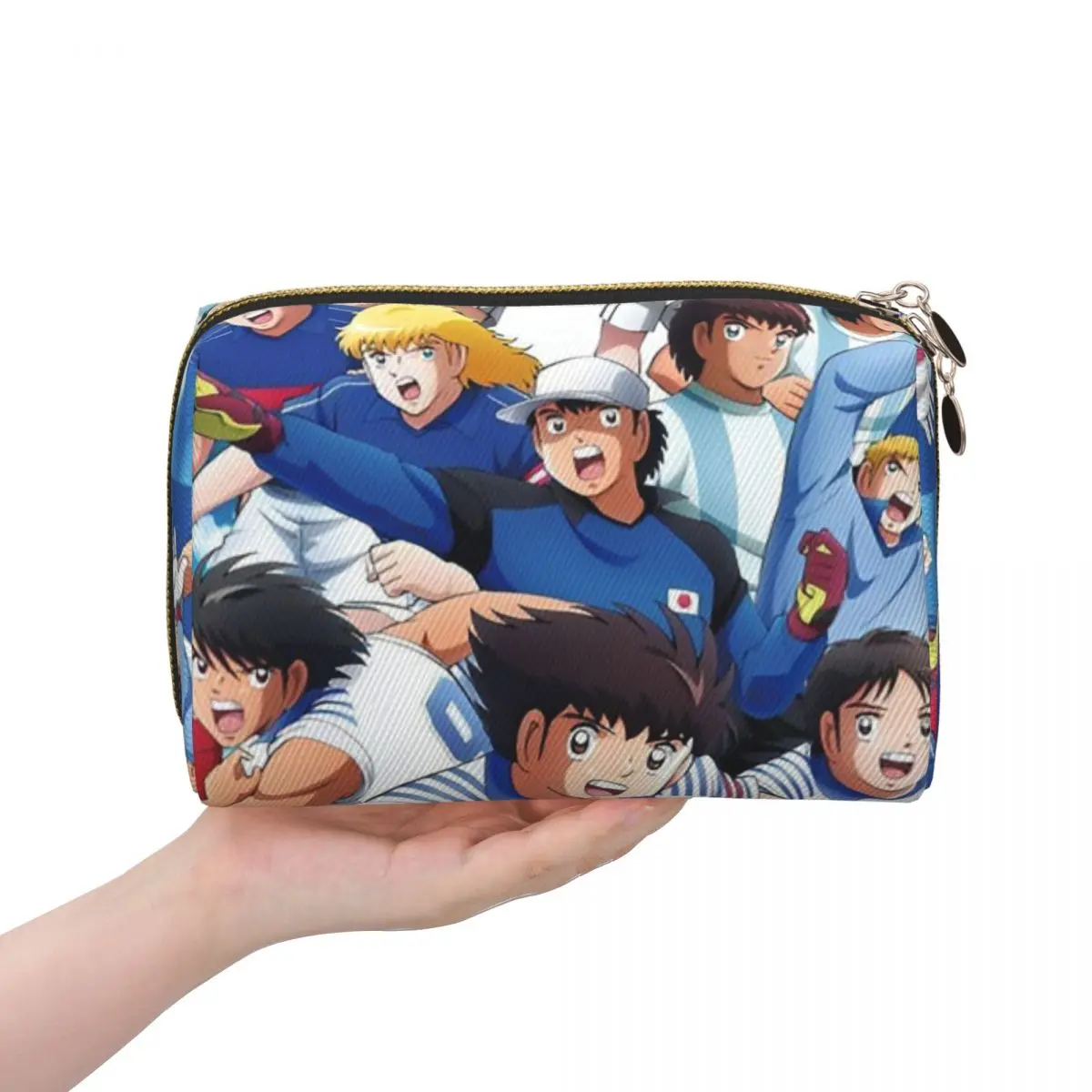Captains Tsubasas Japan Football Anime Women Cosmetic Bags Travel Makeup Organizer Pouch Toiletry Storage Dopp Kit Case