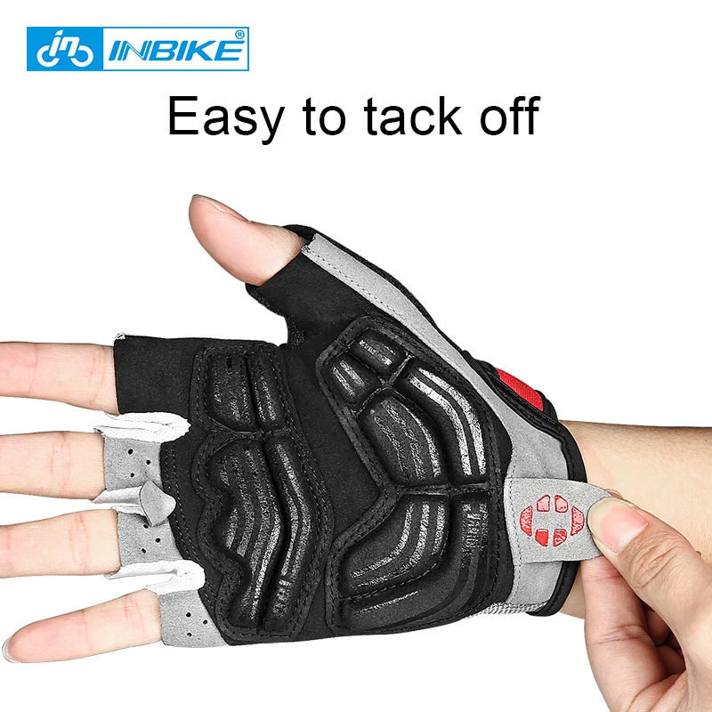 INBIKE SummerMen Cycling Gloves Half Finger Bike Road Gloves Shockproof Breathable MTB Mountain Sport Bicycle Gloves for Cycling