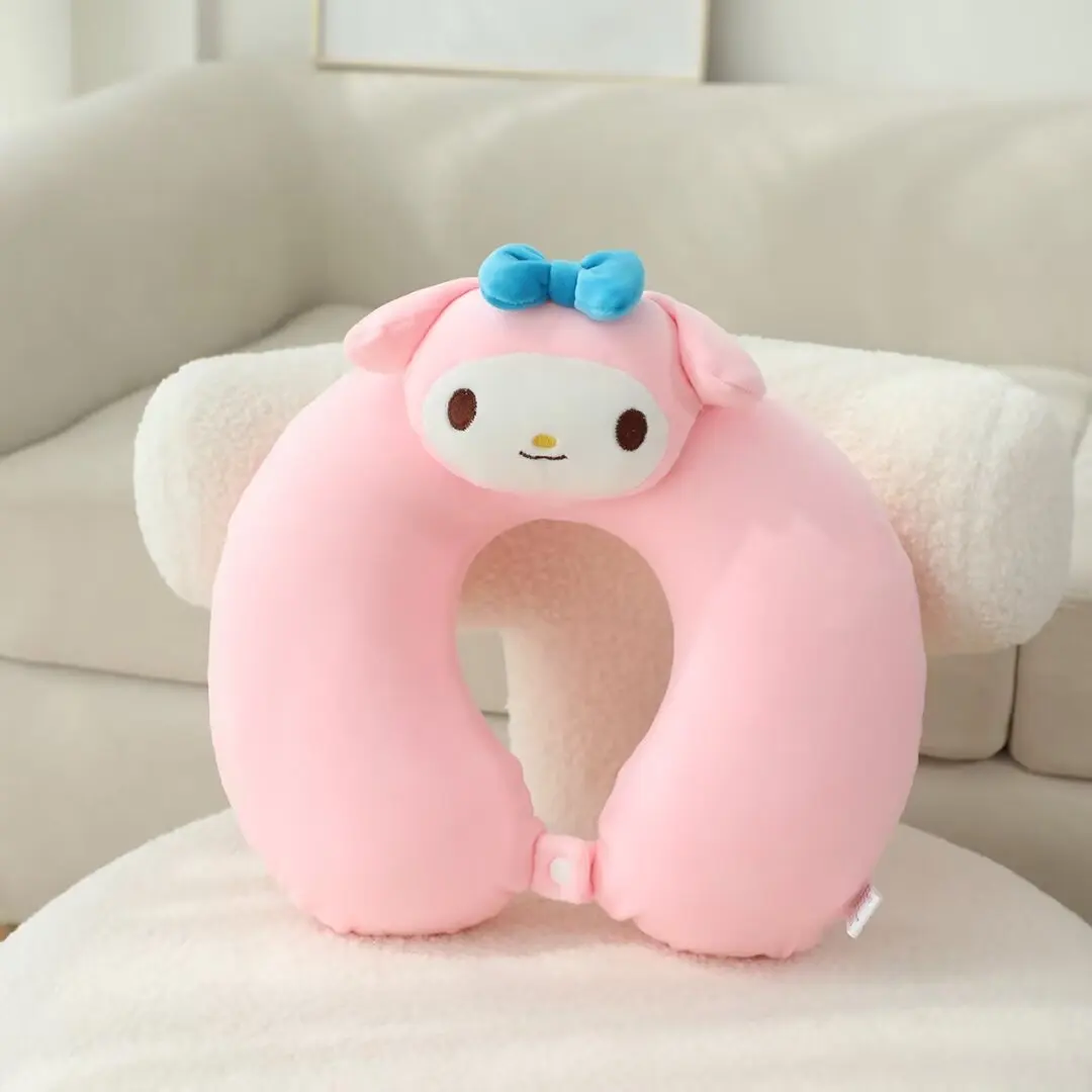 Cartoon Anime Kawaii Sanrio Neck Pillow My Melody Kuromi Cinnamoroll Hello Kitty U-shaped Neck Car Travel  Pillow