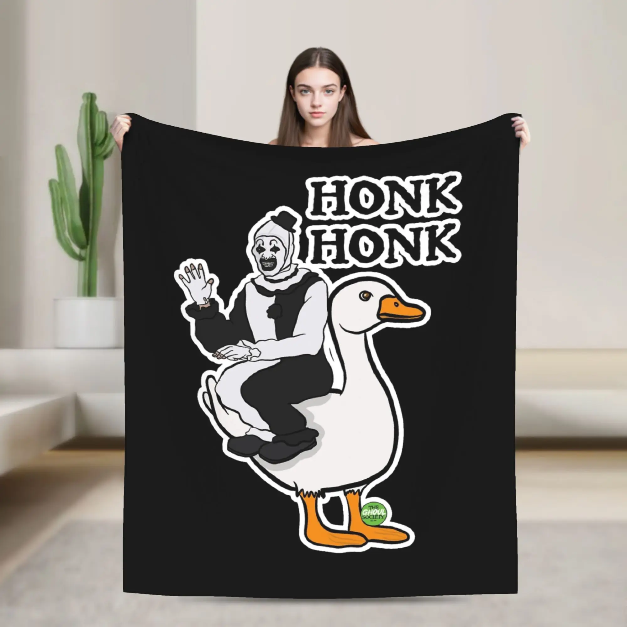 Honk Honk Art The Clown Terrifier Blanket Coral Fleece Plush Decoration  Lightweight Throw Blanket for Home Outdoor Rug Piece