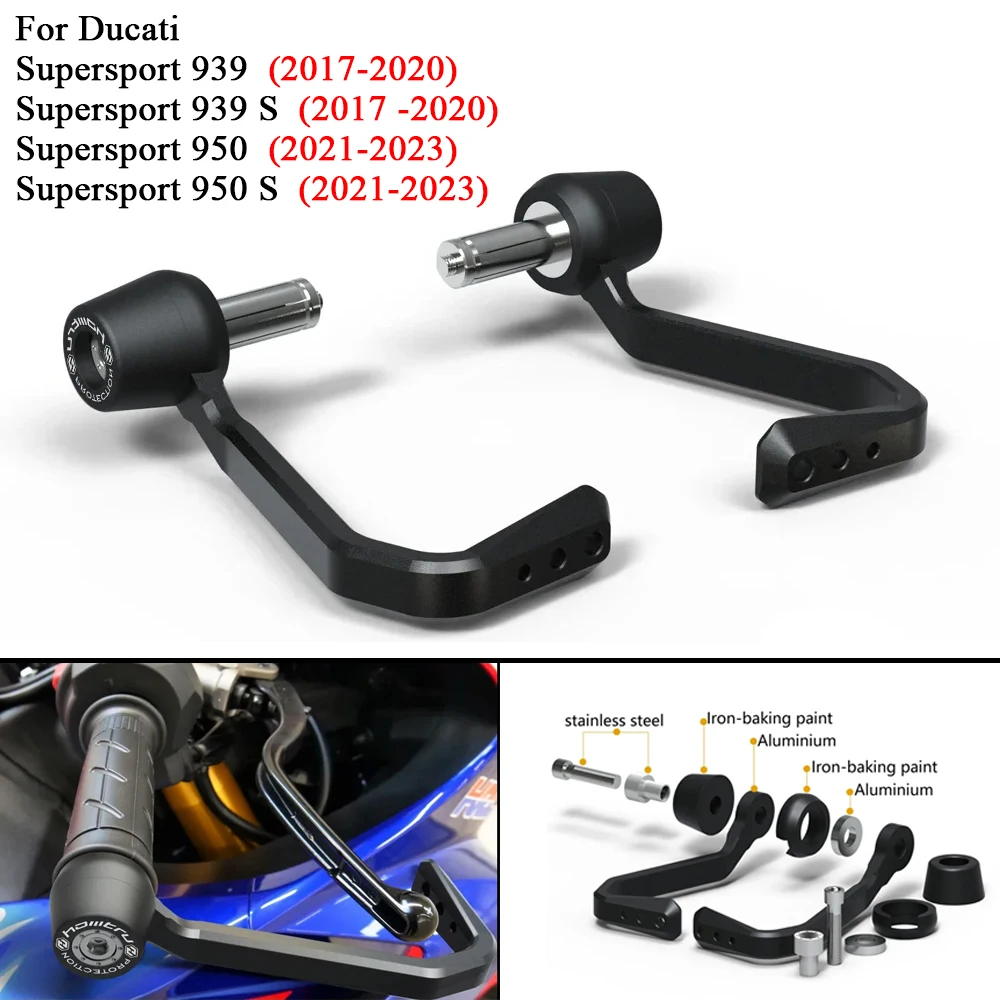 

For Ducati Supersport 939 939S / Supersport 950 950S 2017-2023 Motorcycle Bar Ends Brake Clutch Lever Protector