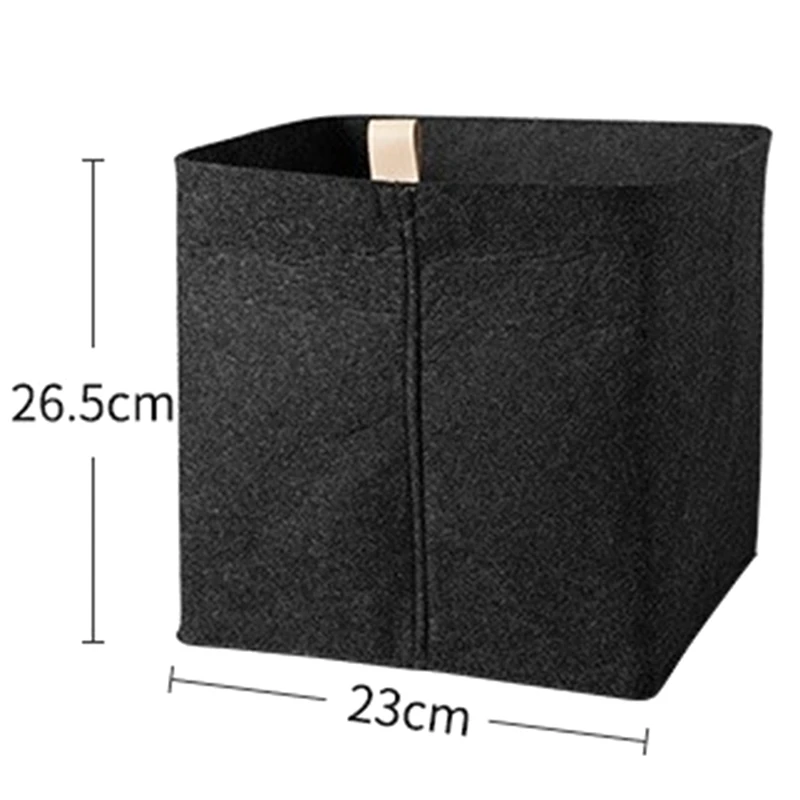 6Pcs Storage Cubes Felt Fabric Cube Storage Bins Collapsible Storage Bins With Hanging Ring Foldable Cube Baskets Durable