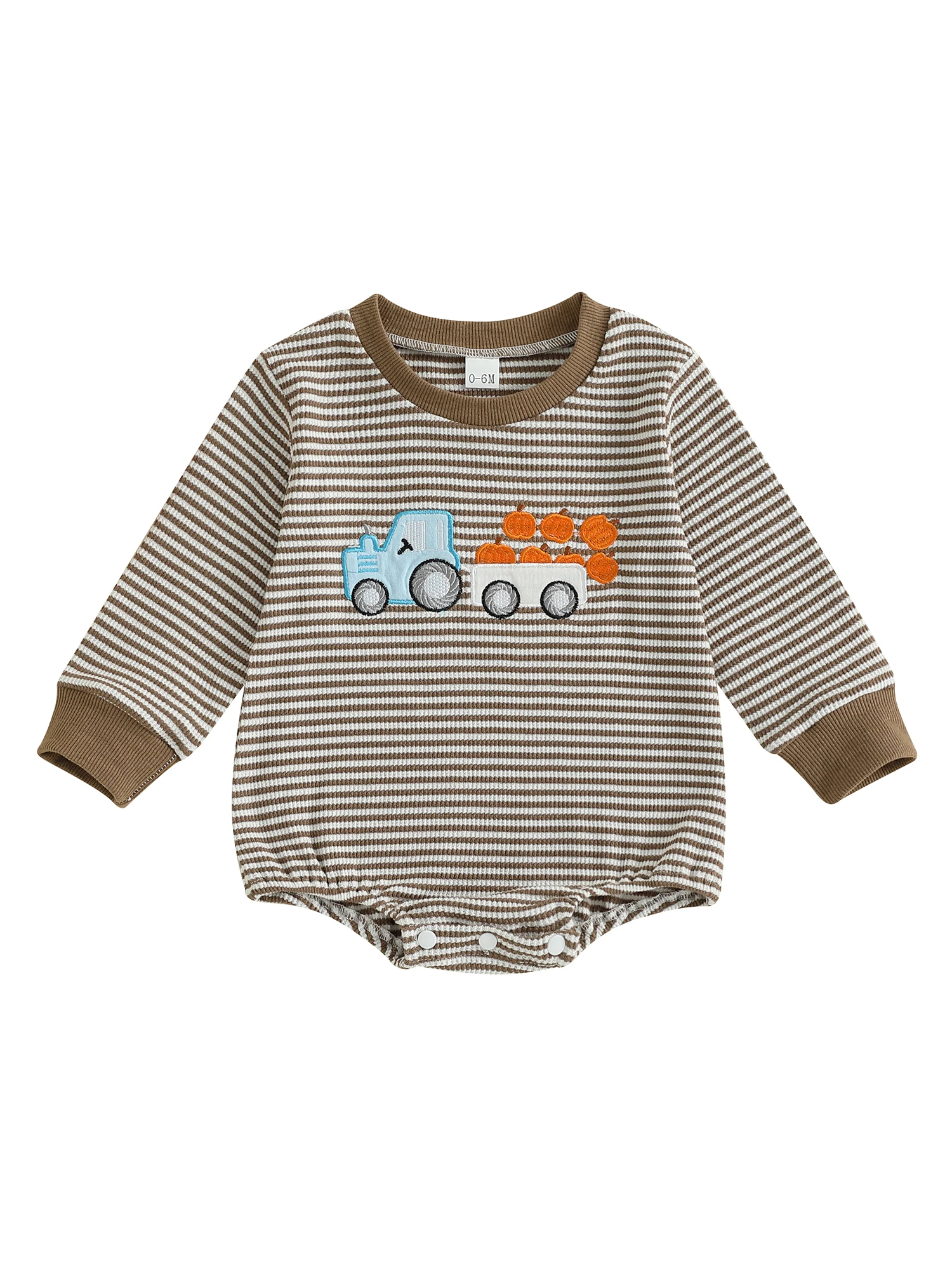

Adorable Toddler Halloween Costume Romper with Spooky Ghost Applique and Striped Sleeves for Baby Boy