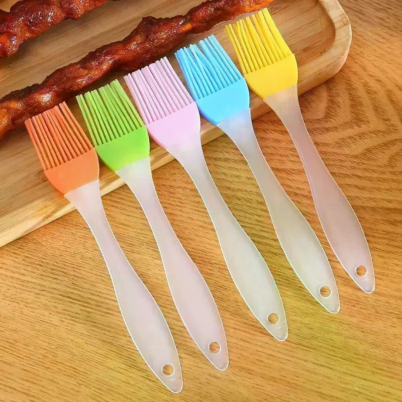 Silicone Oil Brush Small Barbecue Brush Household Kitchen Baking Pancake Oil Brush Tool High Temperature Resistant No Hair Drop