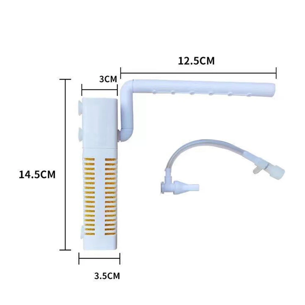 3 في 1 فلتر خزان الأسماك، فلتر داخلي مقاوم للماء، مضخة توزيع مدمجة لنافورة الخزان، بركة السمك #5