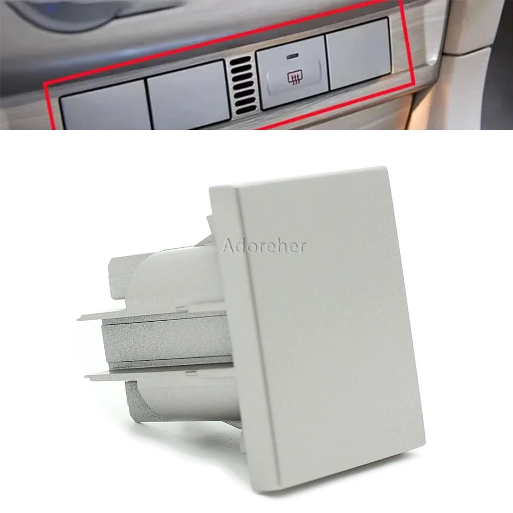 1PC Silvery Decorative Cover Rear Windshield Heating Switch Defrost Defogging Button for Ford Focus MK2 2005-2014