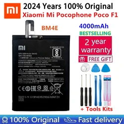 2024 Years Original Replacement Battery BM4E For Xiaomi MI Pocophone F1 battery Authentic Phone Battery 4000mAh+Fast Shipping