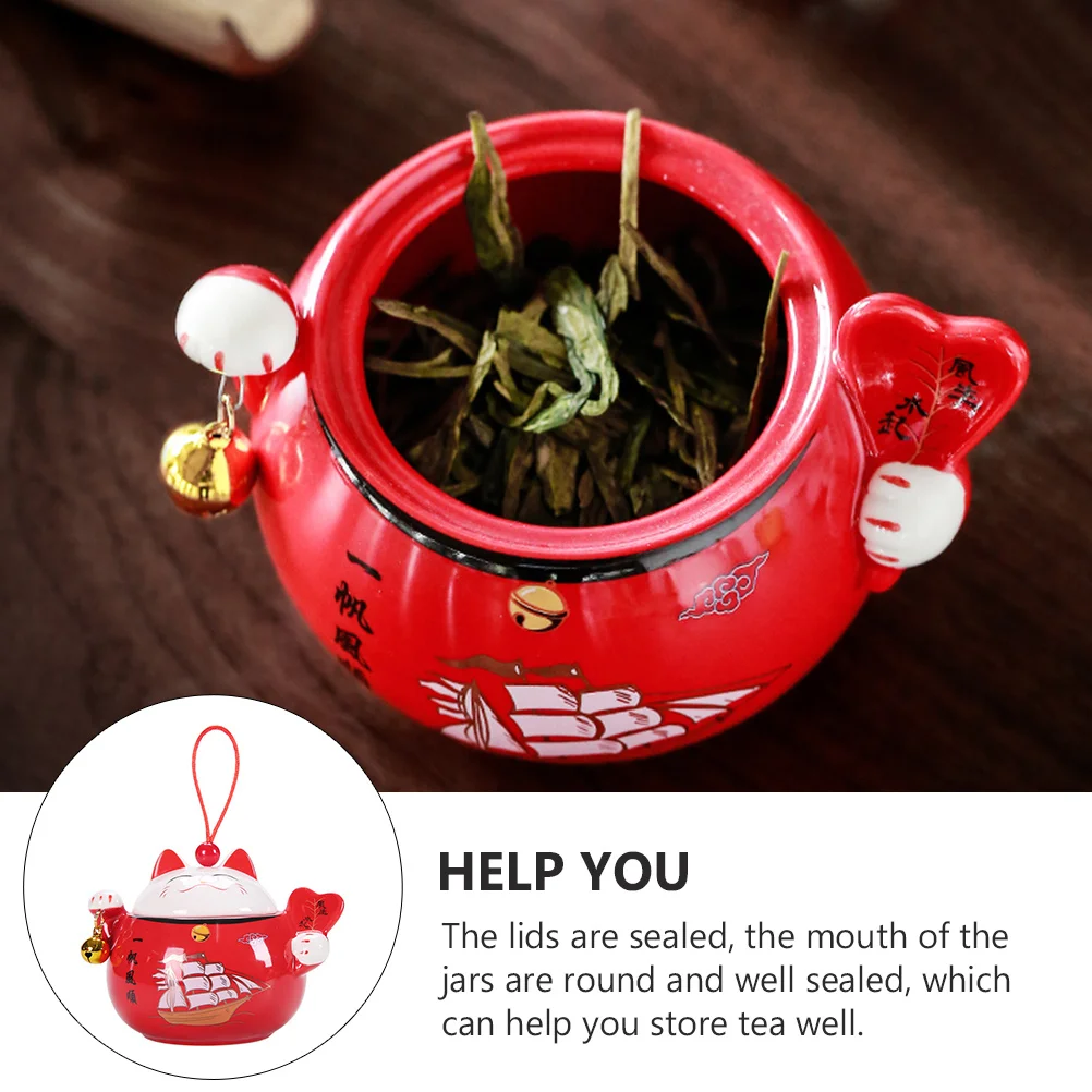 

Ceramic Sealed Tea Canister Storage Jar for Dry Food Tea Snacks Nuts Candy Container Ceramic Storage Jar Food Container