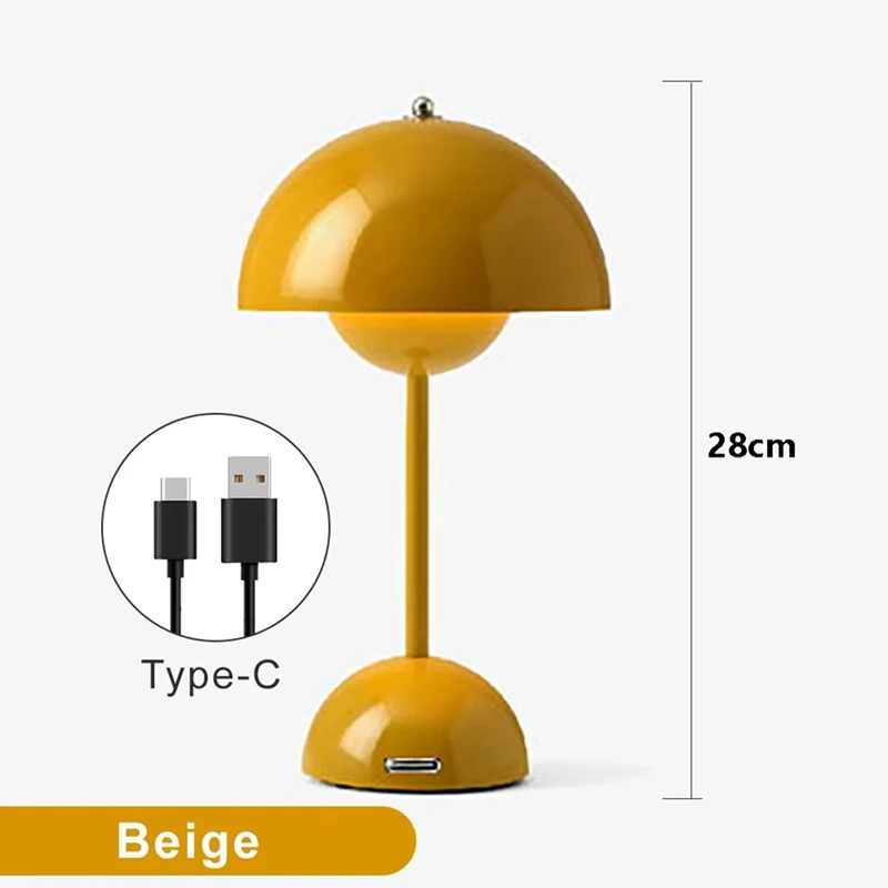 เห็ดดอกไม้ Bud LED โคมไฟตั้งโต๊ะโต๊ะ Night สําหรับห้องนอน Touch Night Light ตกแต่งโมเดิร์นเรียบง่าย