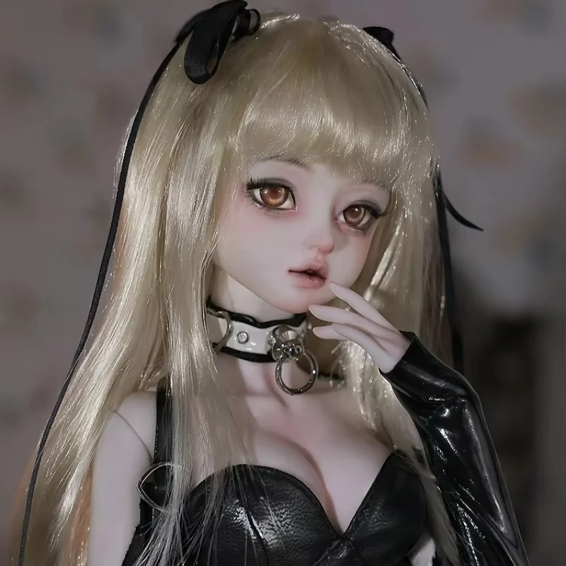 Official genuine 4-point BJD doll Mina rebellious girl Gothic dark wind SD humanoid doll ornament resin doll gifts