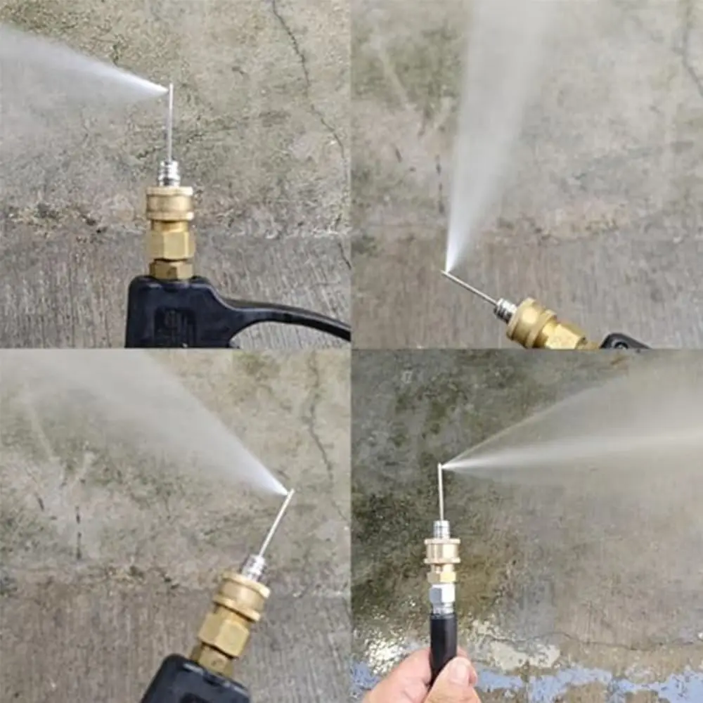 Stainless Steel High-Pressure Cleaning Spray Nozzle Quick Connect Side Spray/Direct Spray High Pressure Cleaning Needle